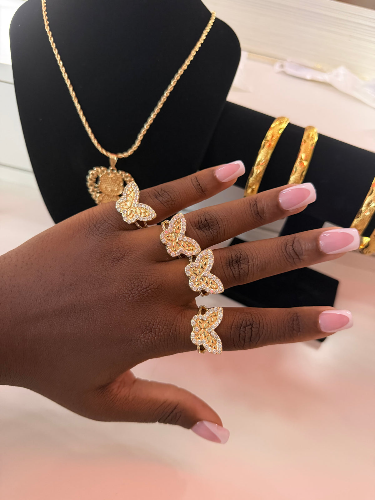 Bling Butterfly Ring