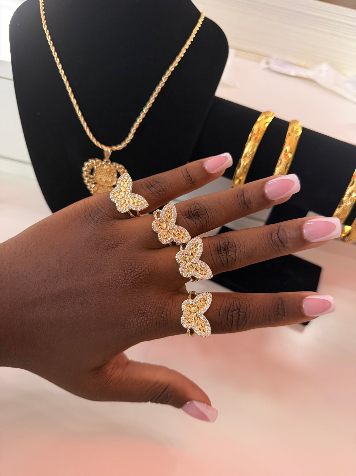 Bling Butterfly Ring